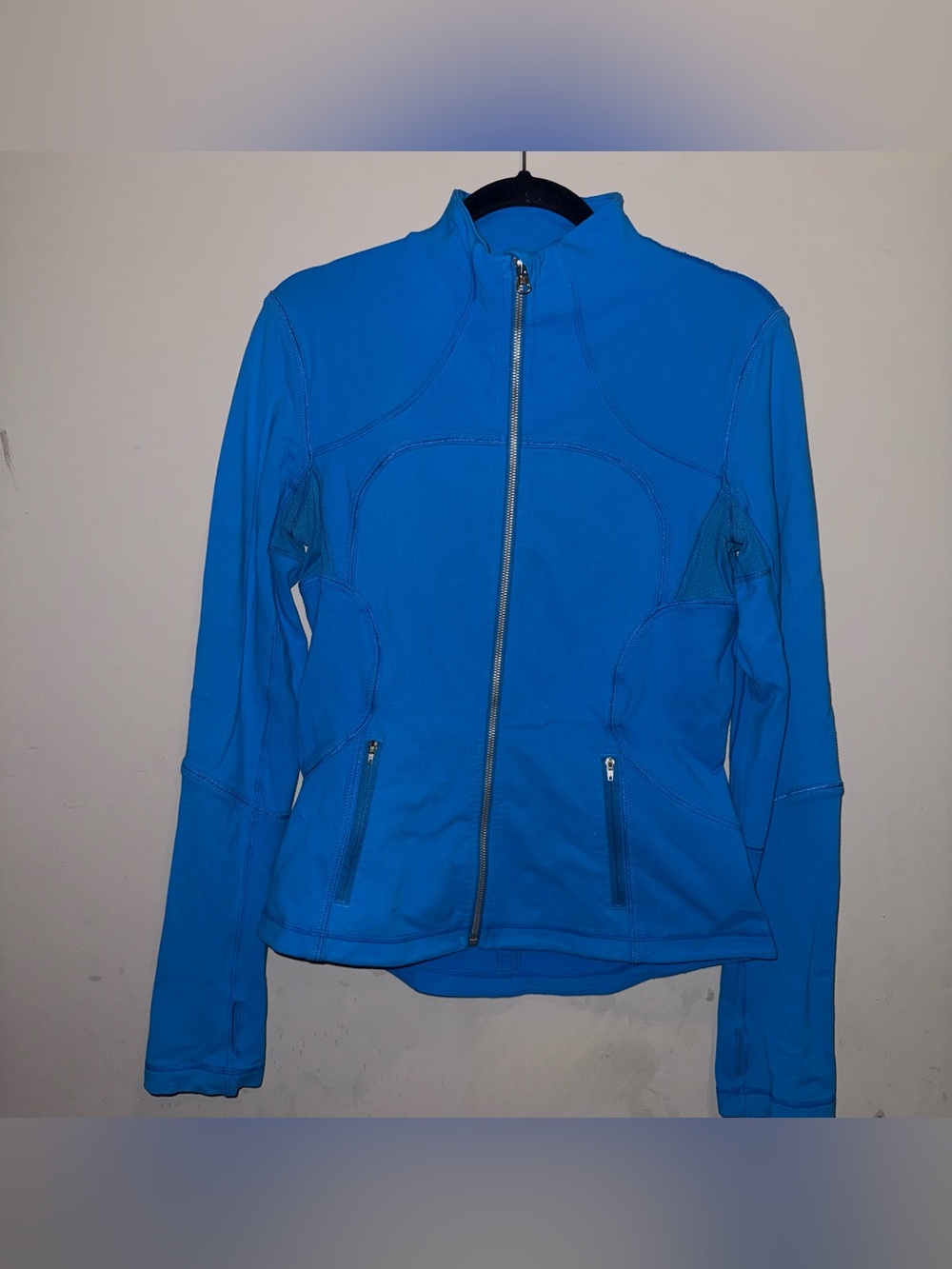 lululemon athletica Bright Blue Zip-Up Bomber Jacket